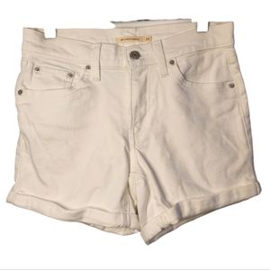 Levi's White Jeans Shorts Cuffed at Legs - Size 28 (Size 6)